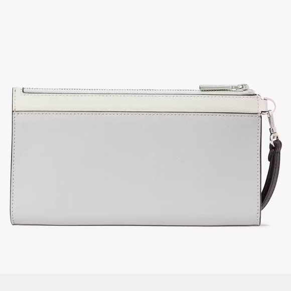 Kate Spade Madison Double Zip Wristlet Wallet Phone Holder 
Platinum Grey Multi - Picture 2 of 16